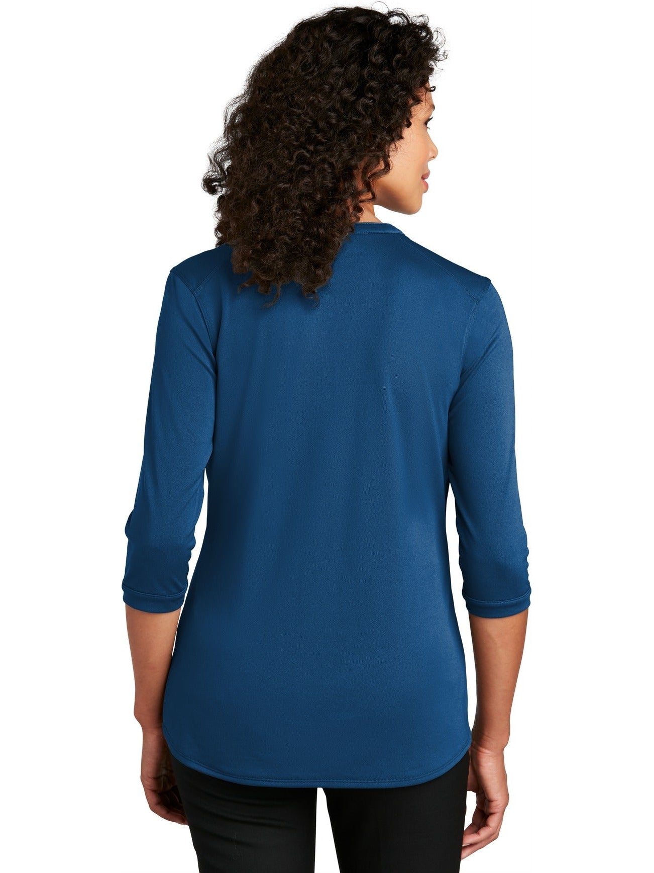 no-logo Port Authority Ladies UV Choice Pique Henley-Regular-Port Authority-Thread Logic