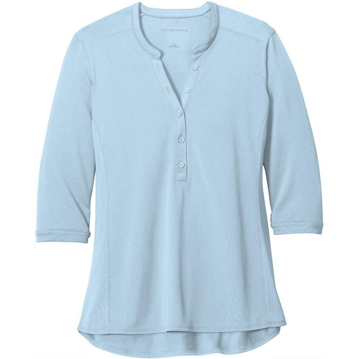 no-logo Port Authority Women's UV Choice Pique Henley-Regular-Port Authority-Cloud Blue-XS-Thread Logic