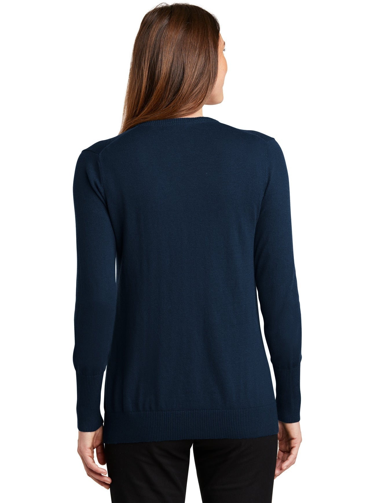 no-logo Port Authority Ladies V-Neck Sweater-Regular-Port Authority-Thread Logic