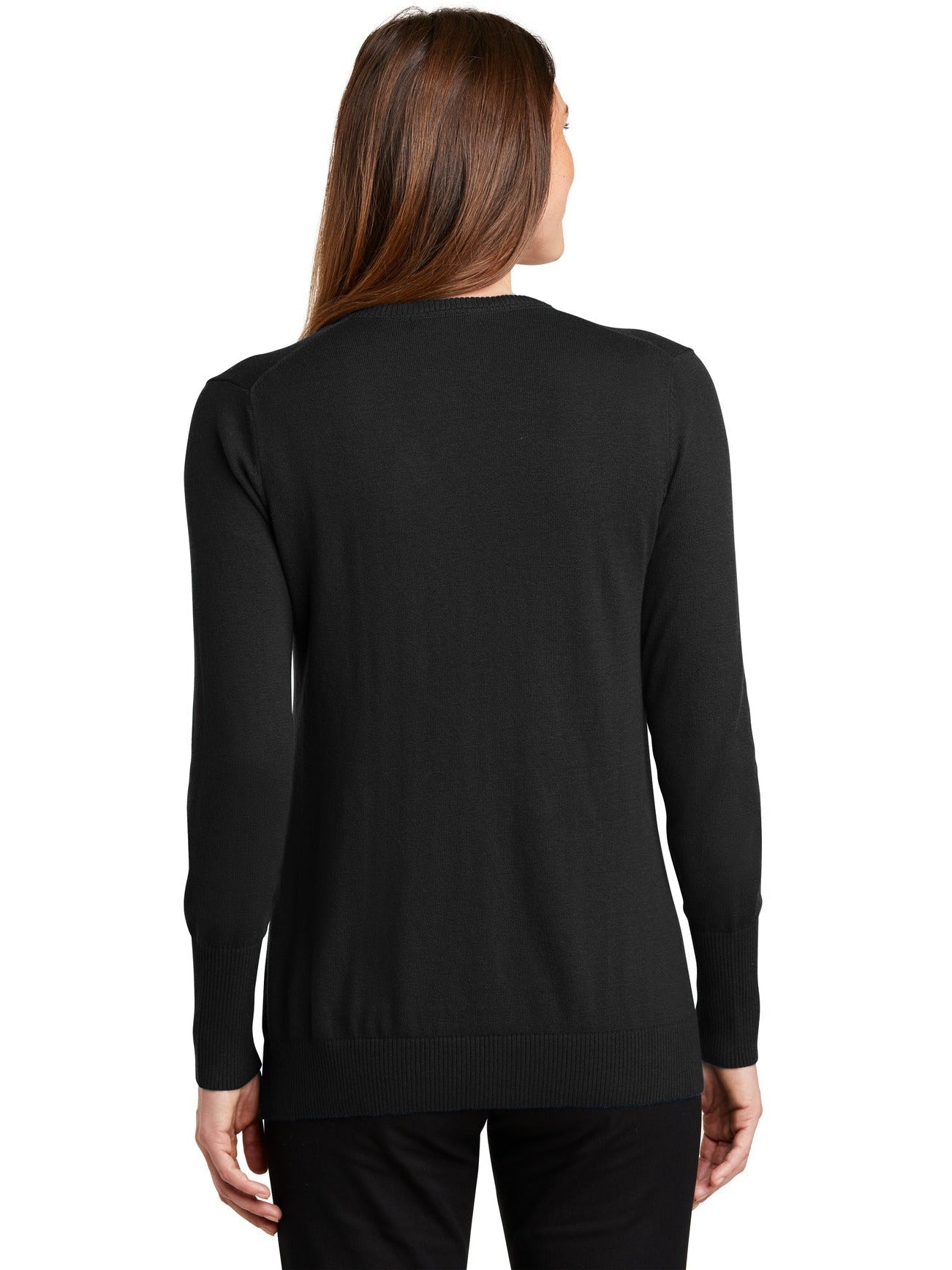 no-logo Port Authority Ladies V-Neck Sweater-Regular-Port Authority-Thread Logic