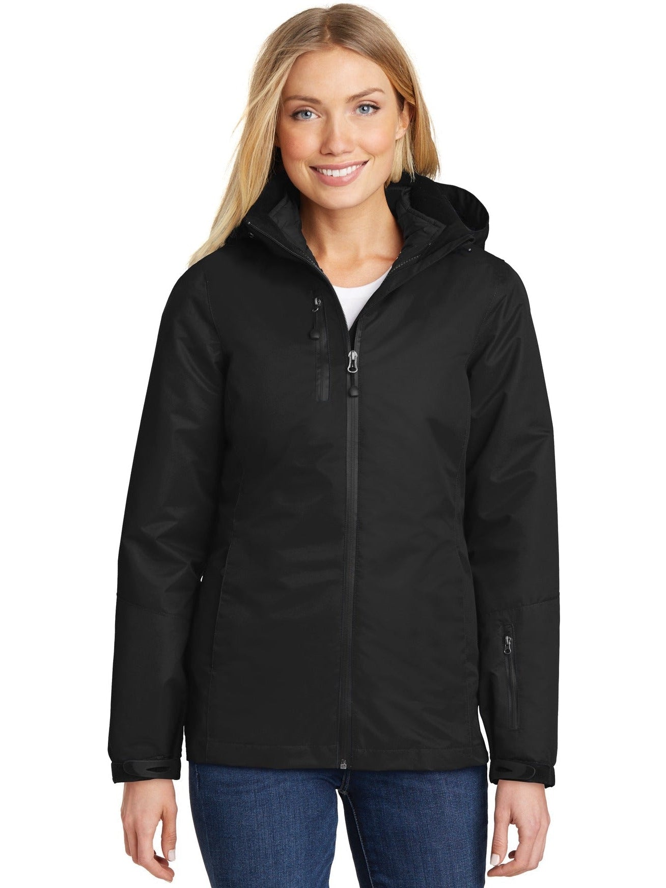 no-logo Port Authority Ladies Vortex Waterproof 3-in-1 Jacket-Regular-Port Authority-Thread Logic