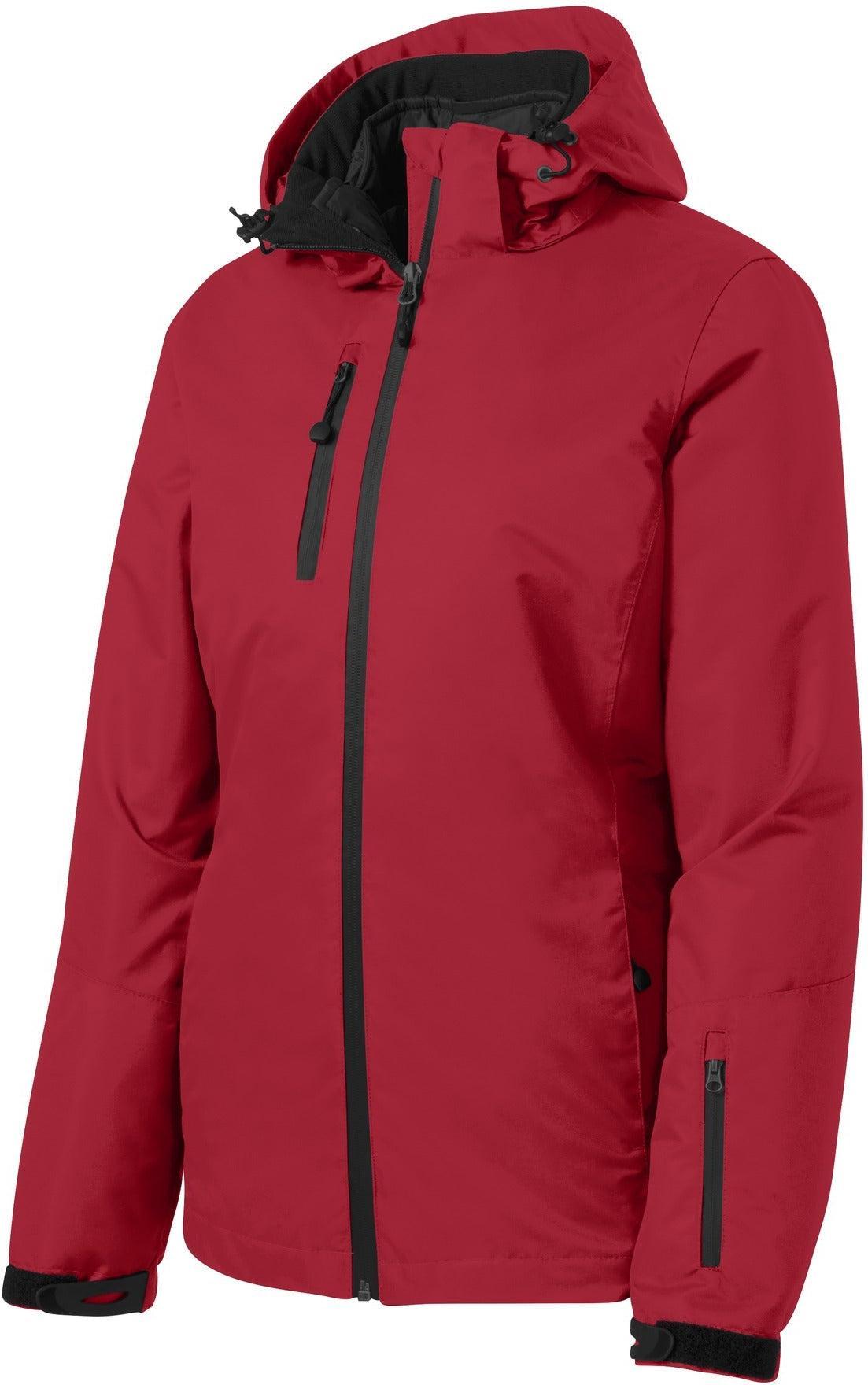Port Authority Ladies Vortex Waterproof 3-in-1 Jacket-Regular-Port Authority-Rich Red/Black-XS-Thread Logic