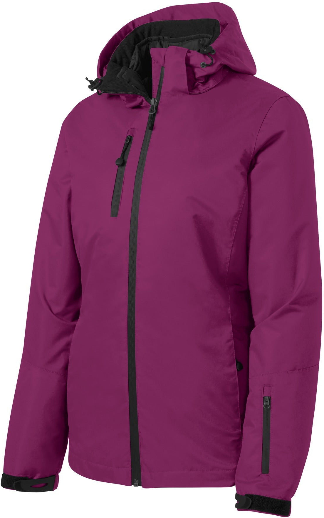 Port Authority Ladies Vortex Waterproof 3-in-1 Jacket-Regular-Port Authority-Very Berry/Black-XS-Thread Logic