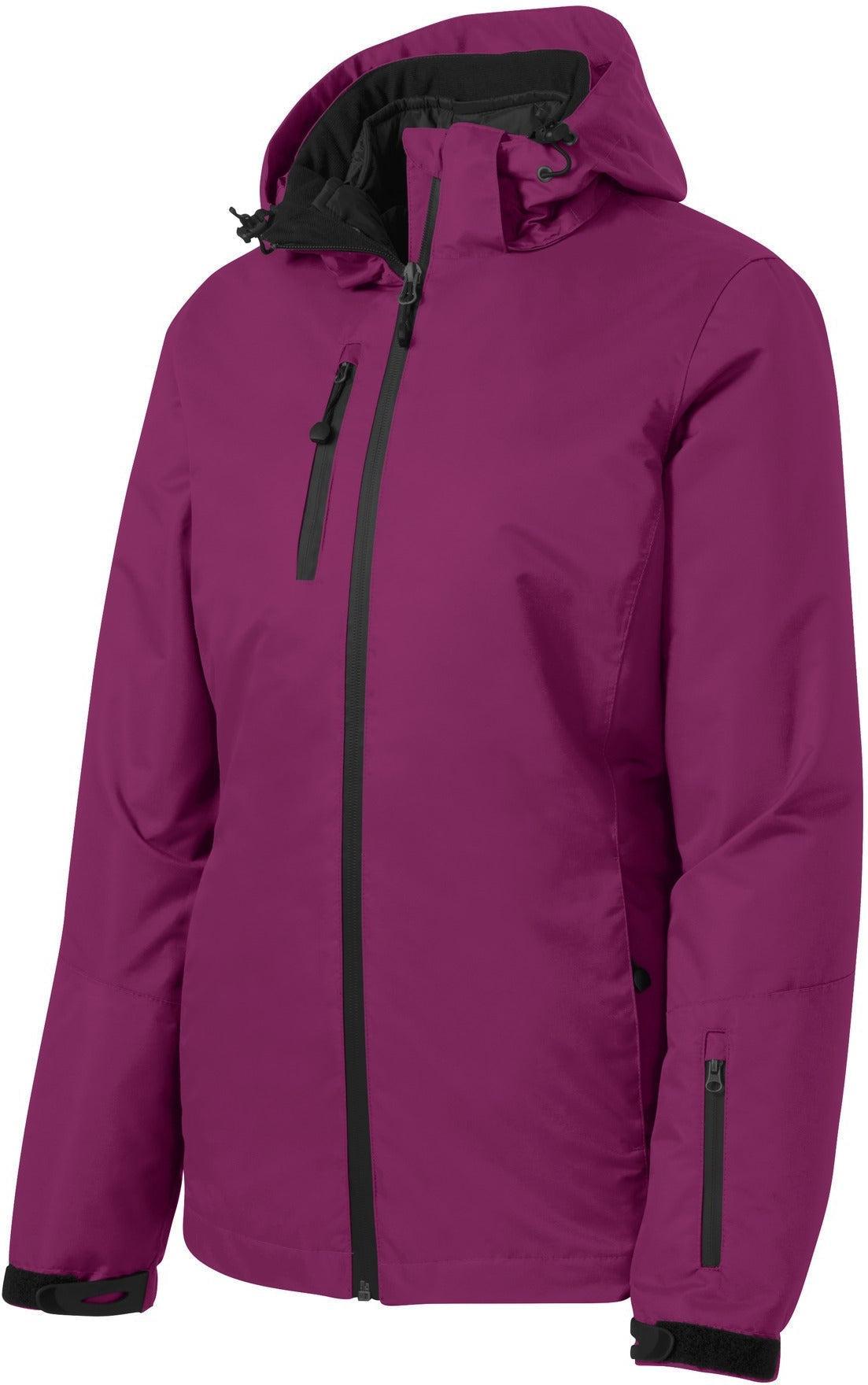 Port Authority Ladies Vortex Waterproof 3-in-1 Jacket-Regular-Port Authority-Very Berry/Black-XS-Thread Logic
