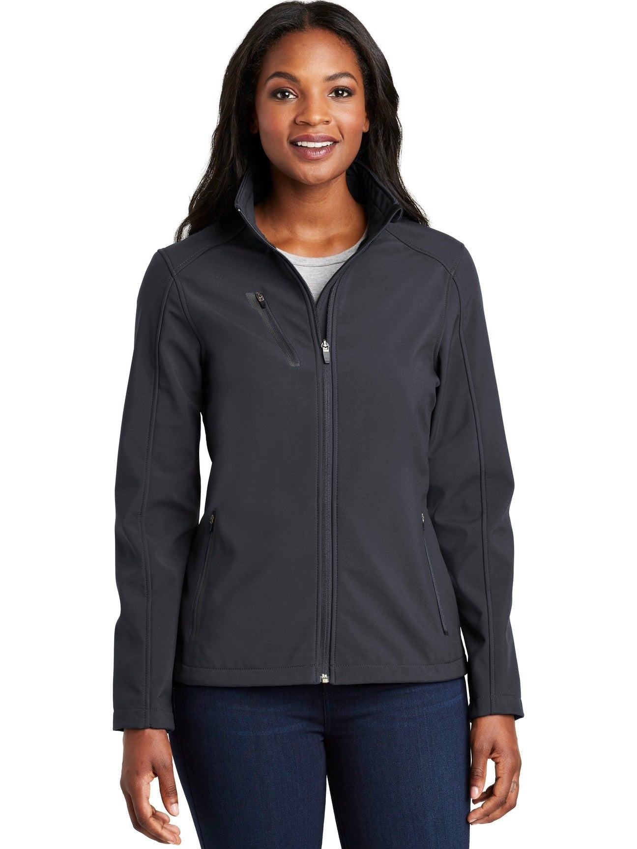 no-logo Port Authority Ladies Welded Soft Shell Jacket-Regular-Port Authority-Thread Logic