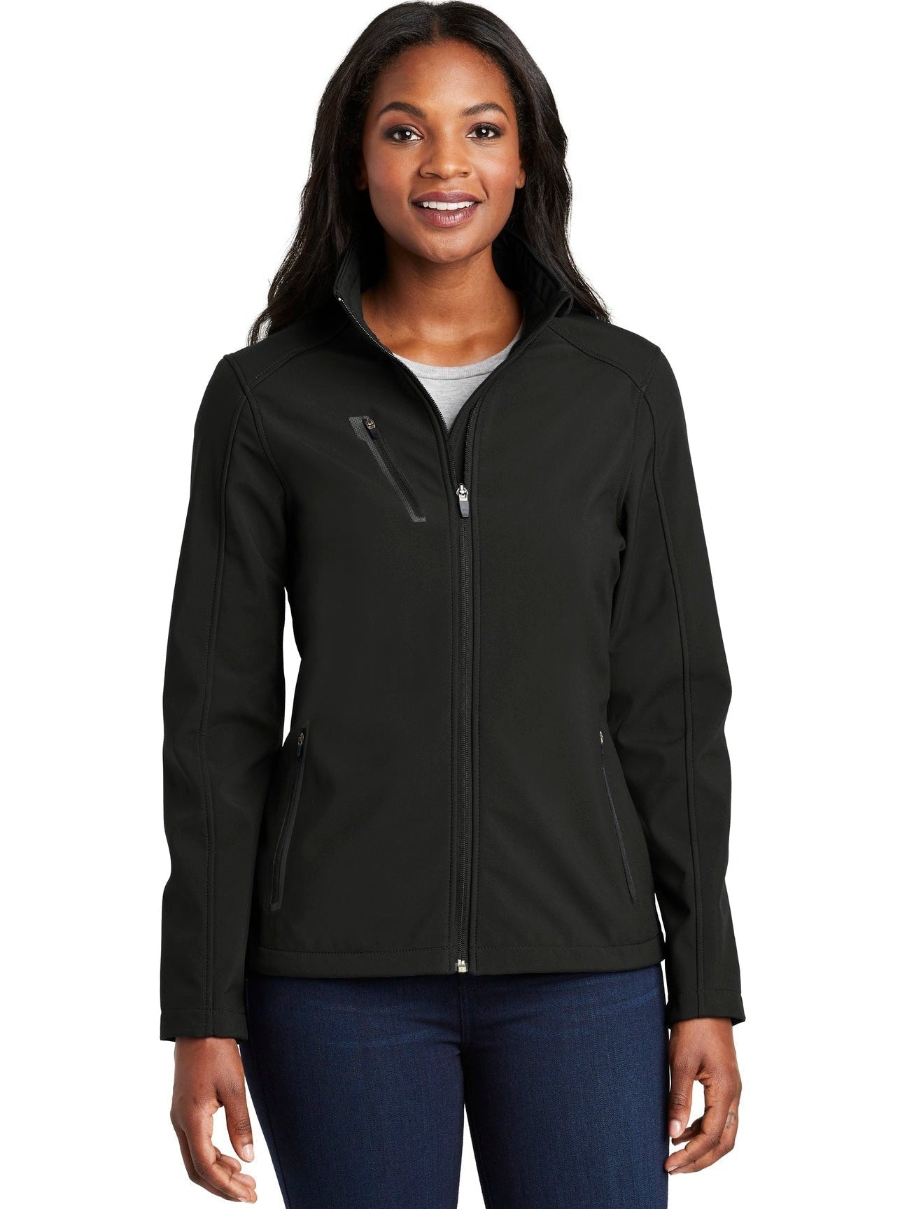no-logo Port Authority Ladies Welded Soft Shell Jacket-Regular-Port Authority-Thread Logic