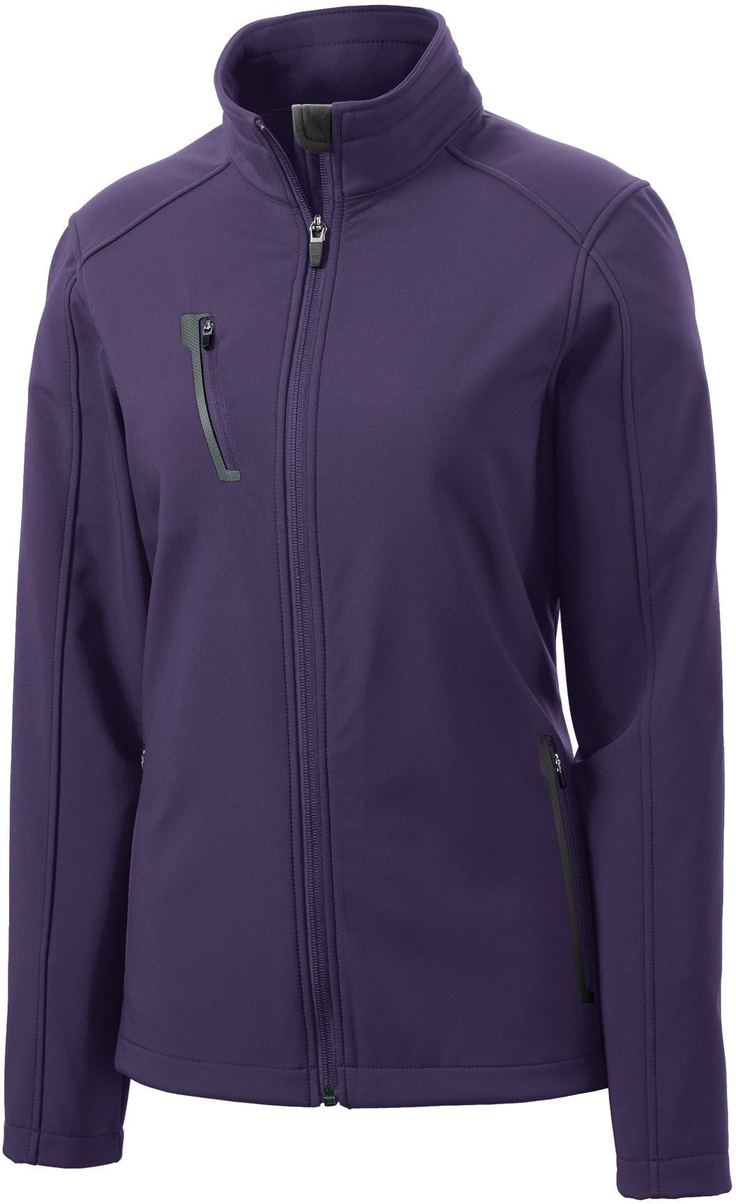 Port Authority Ladies Welded Soft Shell Jacket-Regular-Port Authority-Posh Purple-XS-Thread Logic