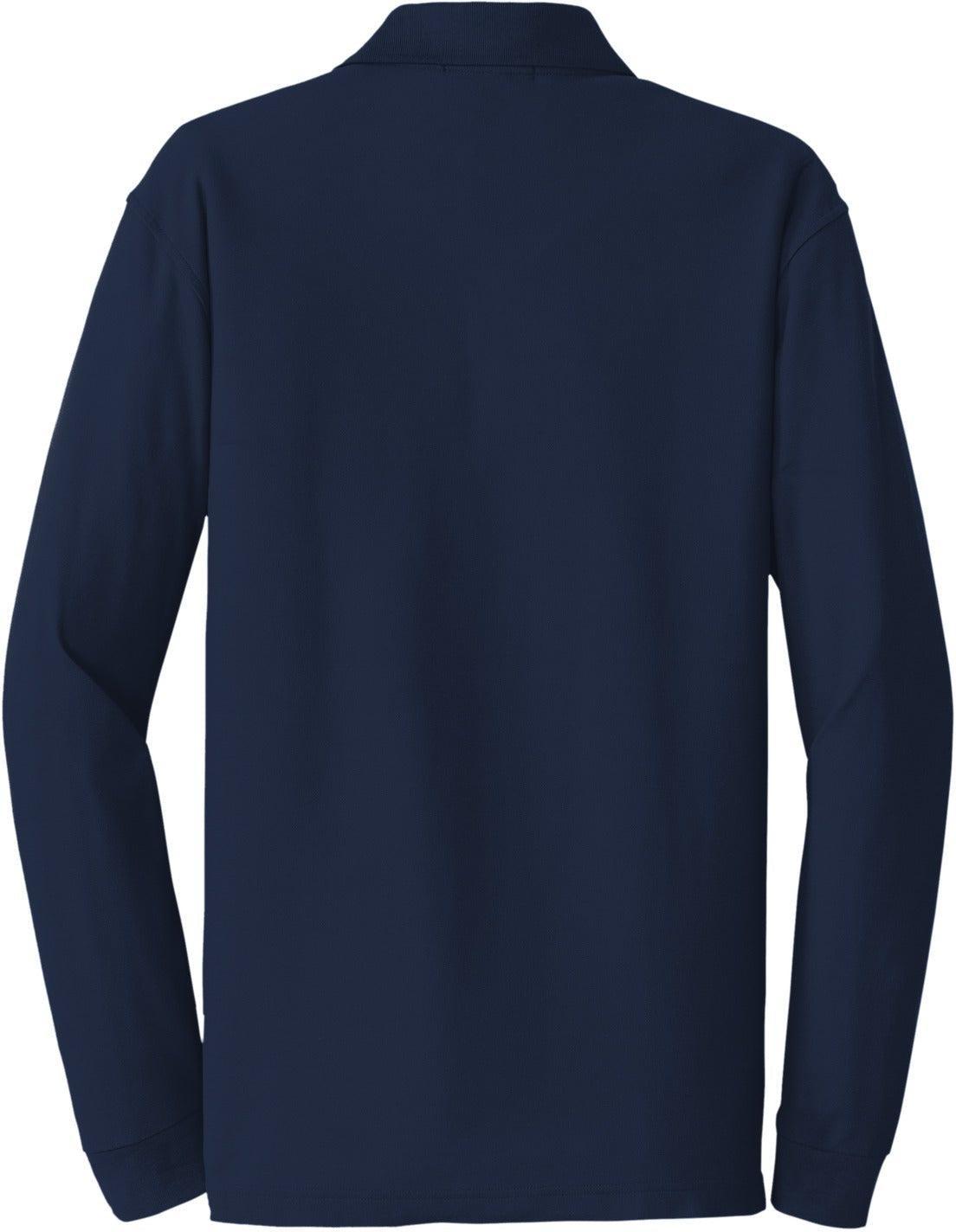 no-logo Port Authority Long Sleeve Core Classic Pique Polo-Regular-Port Authority-Thread Logic