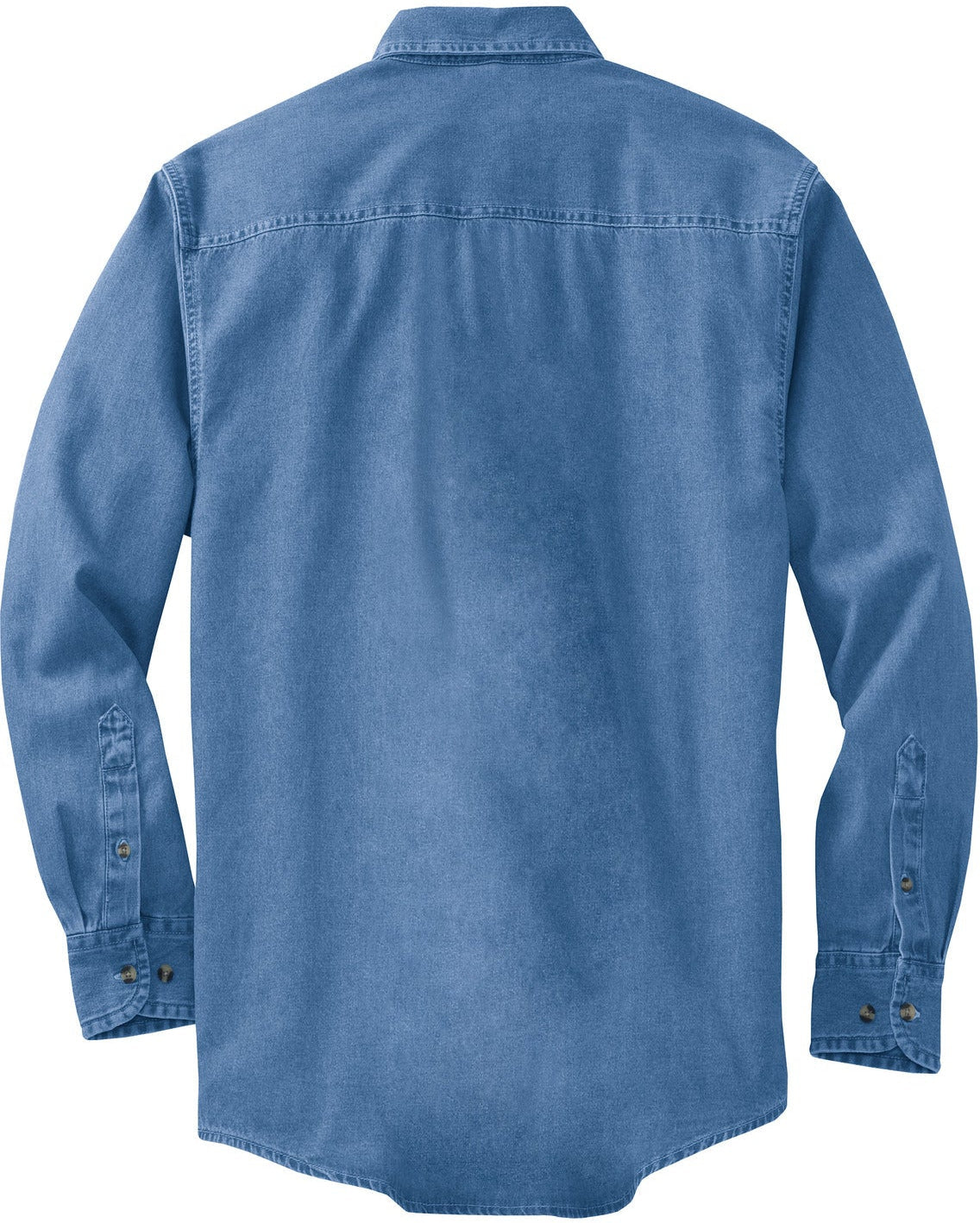 no-logo Port Authority Long Sleeve Denim Shirt-Regular-Port Authority-Thread Logic