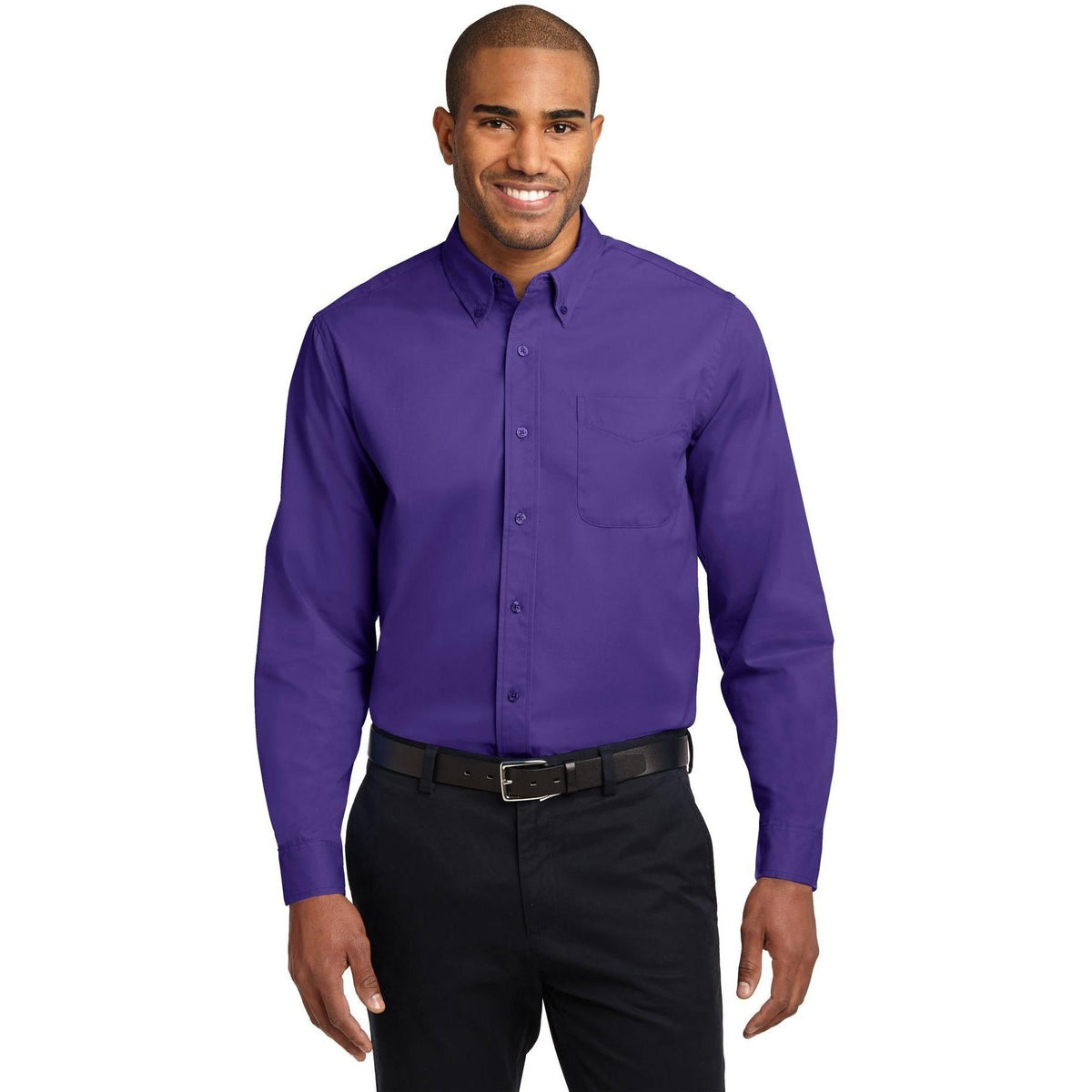 no-logo Port Authority Long Sleeve Easy Care Dress Shirt-Dress Shirts-Port Authority-Thread Logic