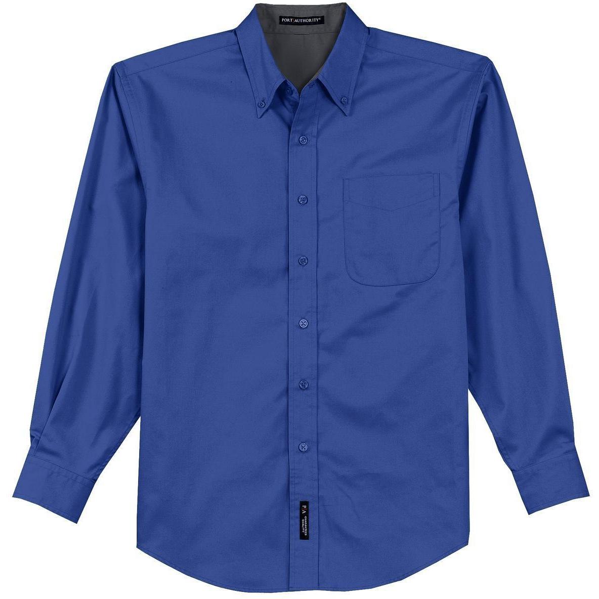 no-logo Port Authority Long Sleeve Easy Care Dress Shirt-Dress Shirts-Port Authority-Royal/Classic Navy-S-Thread Logic