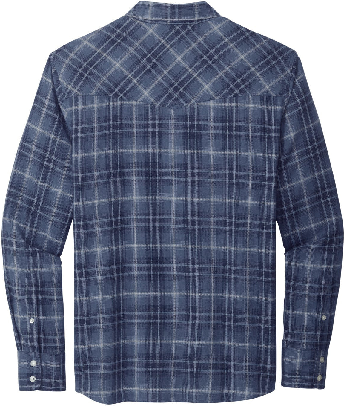 no-logo Port Authority Long Sleeve Ombre Plaid Shirt-Regular-Port Authority-Thread Logic