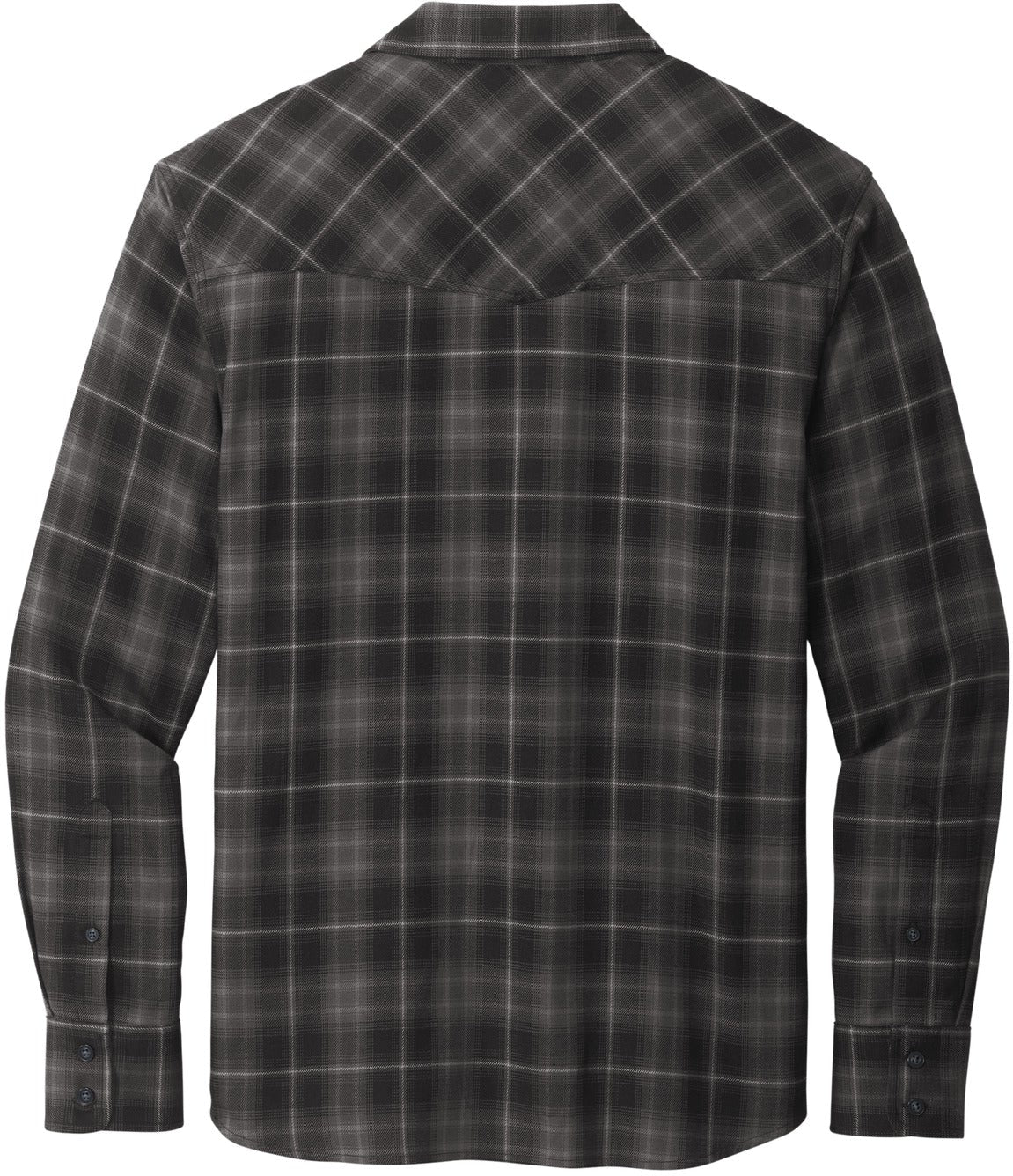 no-logo Port Authority Long Sleeve Ombre Plaid Shirt-Regular-Port Authority-Thread Logic
