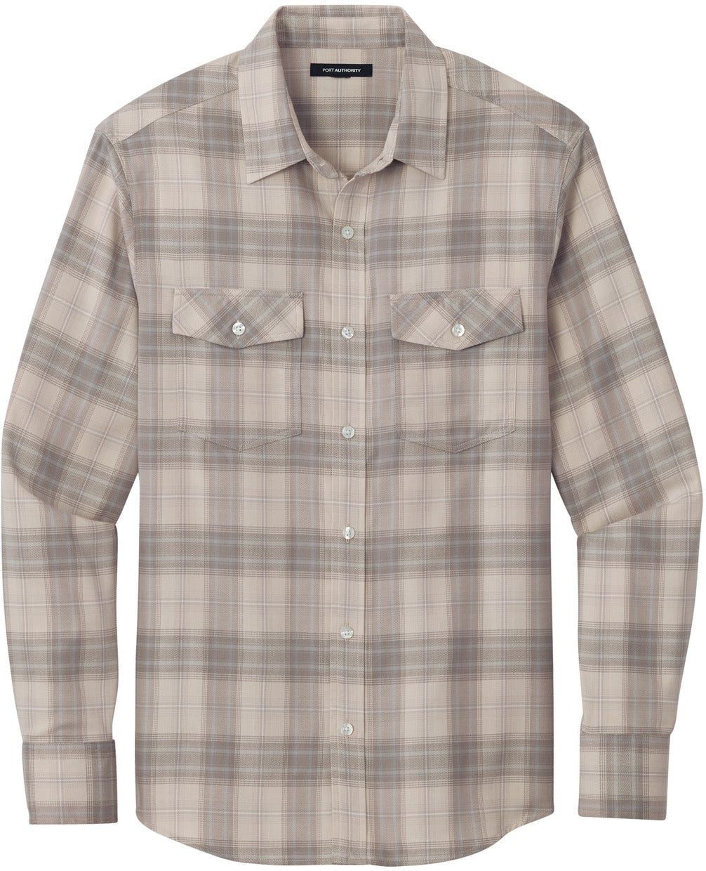 Port Authority Long Sleeve Ombre Plaid Shirt W672