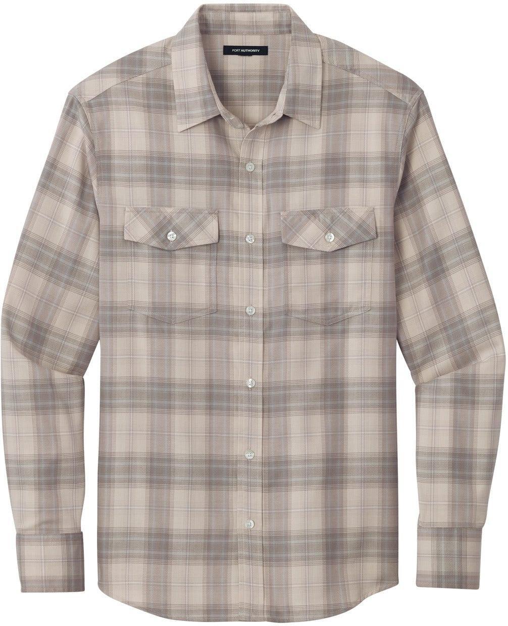 Port Authority Long Sleeve Ombre Plaid Shirt