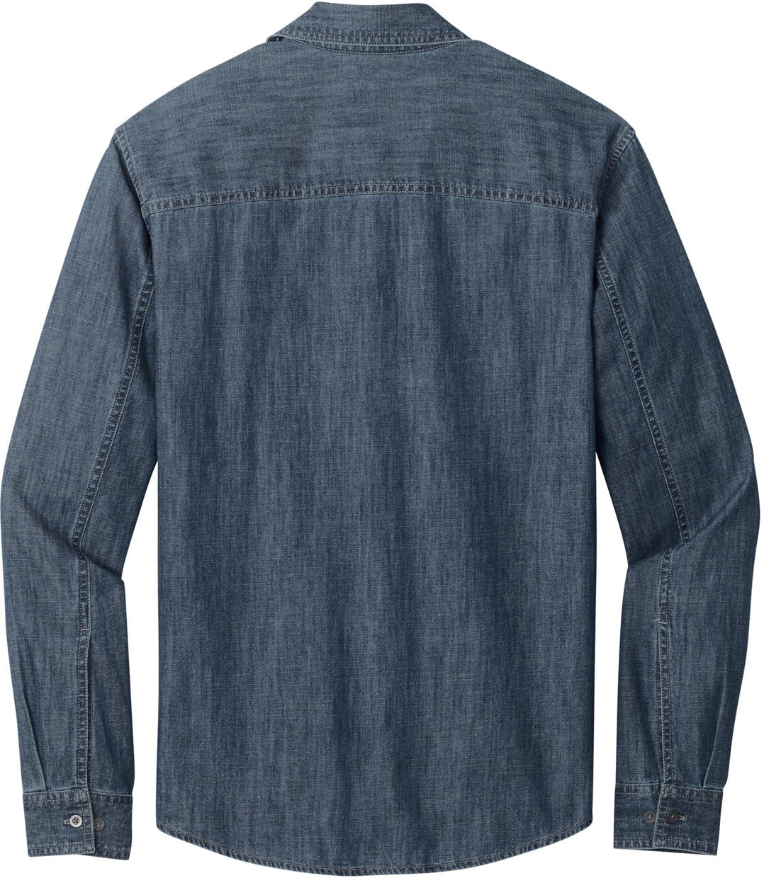 no-logo Port Authority Long Sleeve Perfect Denim Shirt-Regular-Port & Company-Thread Logic