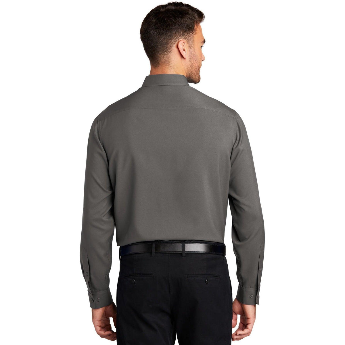 no-logo Port Authority Long Sleeve Performance Staff Shirt-Dress Shirts-Port Authority-Thread Logic