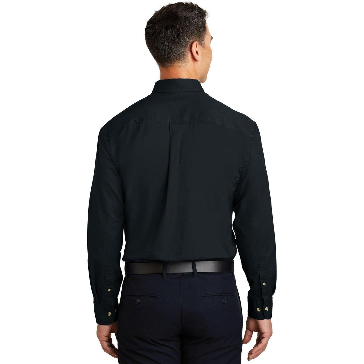 no-logo Port Authority Long Sleeve Twill Shirt-Regular-Port Authority-Thread Logic