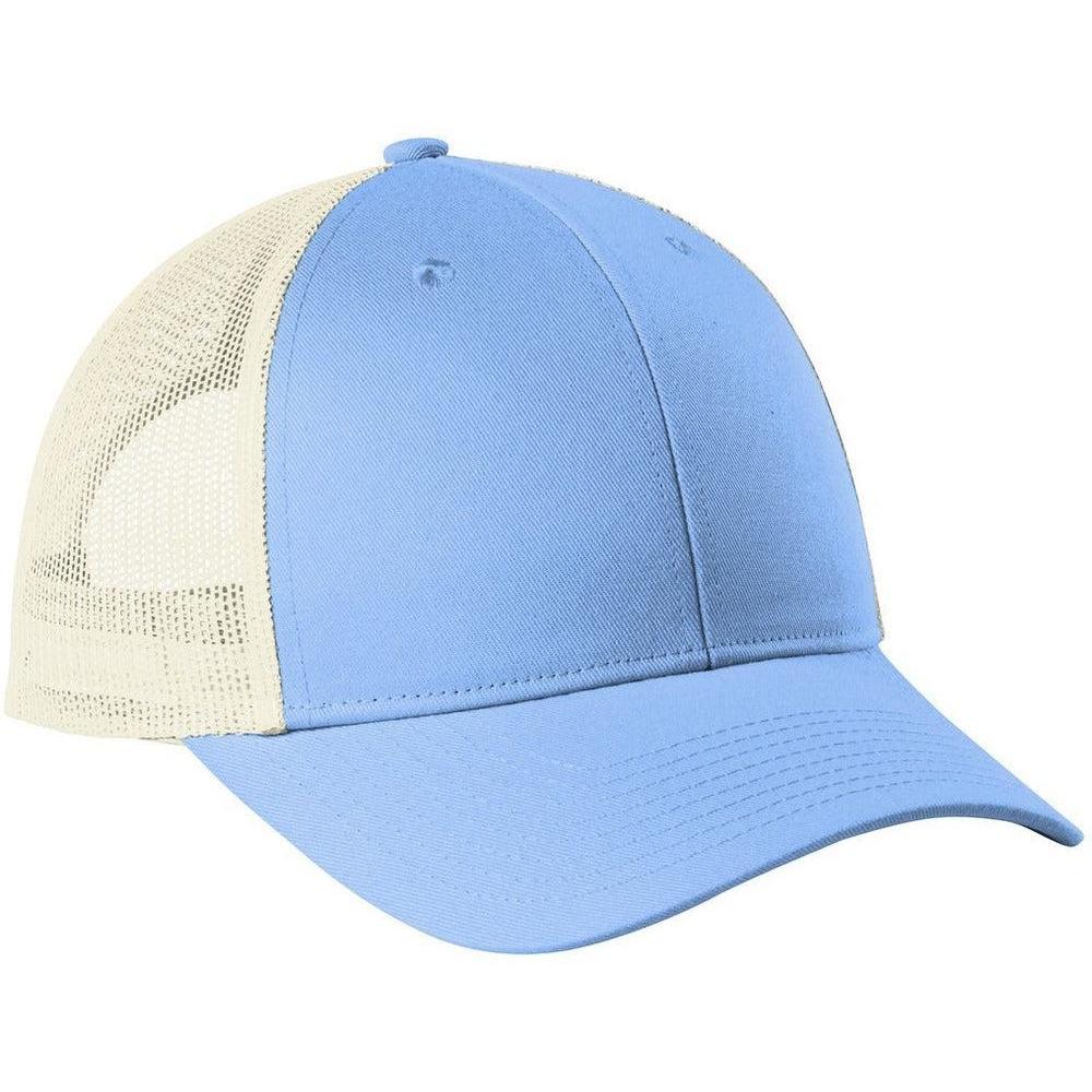 no-logo Port Authority Low-Profile Snapback Trucker Cap