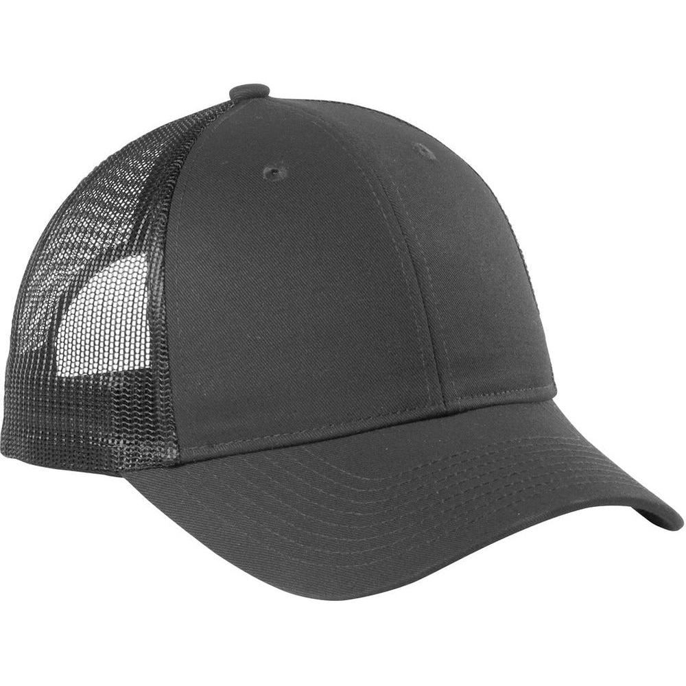 no-logo Port Authority Low-Profile Snapback Trucker Cap