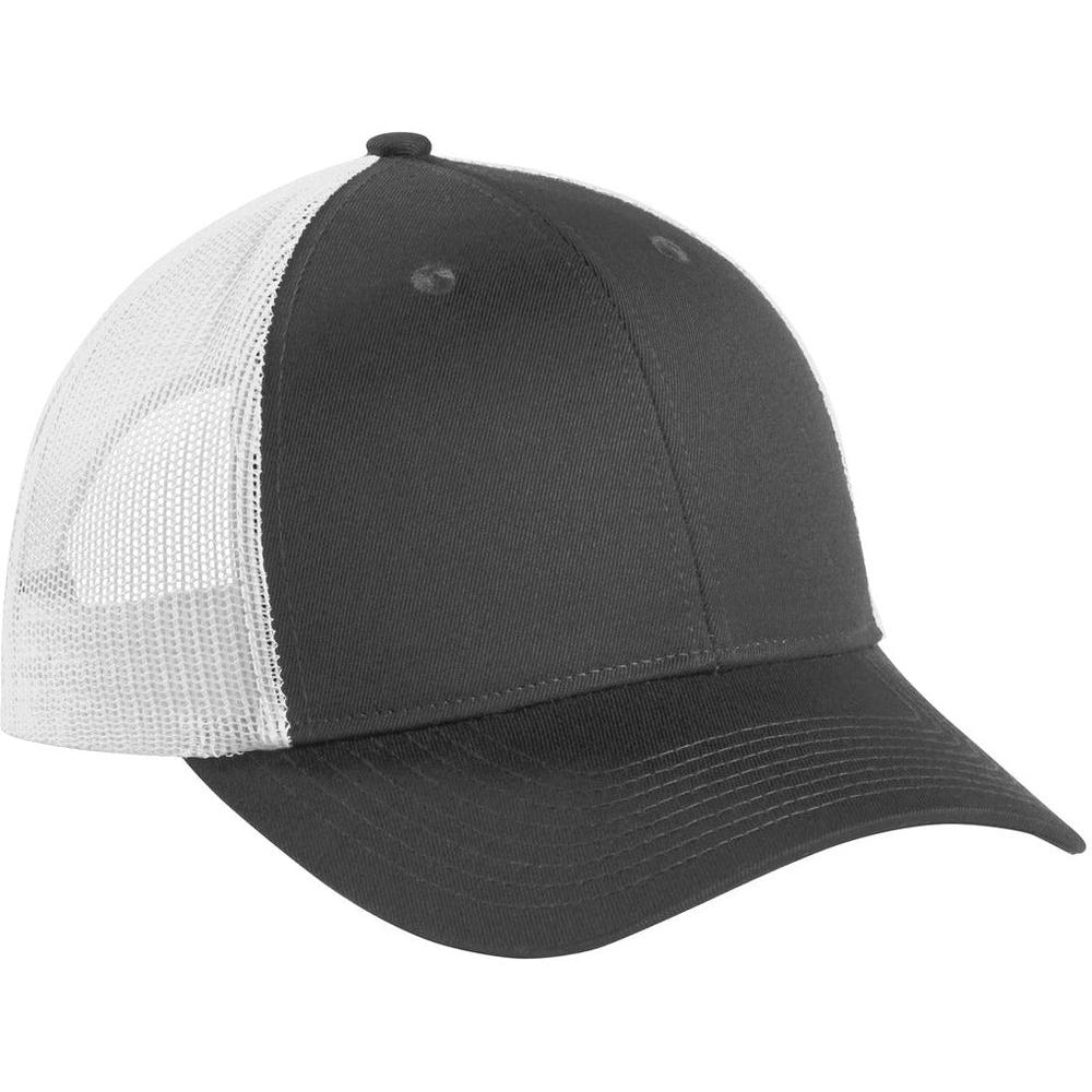 no-logo Port Authority Low-Profile Snapback Trucker Cap