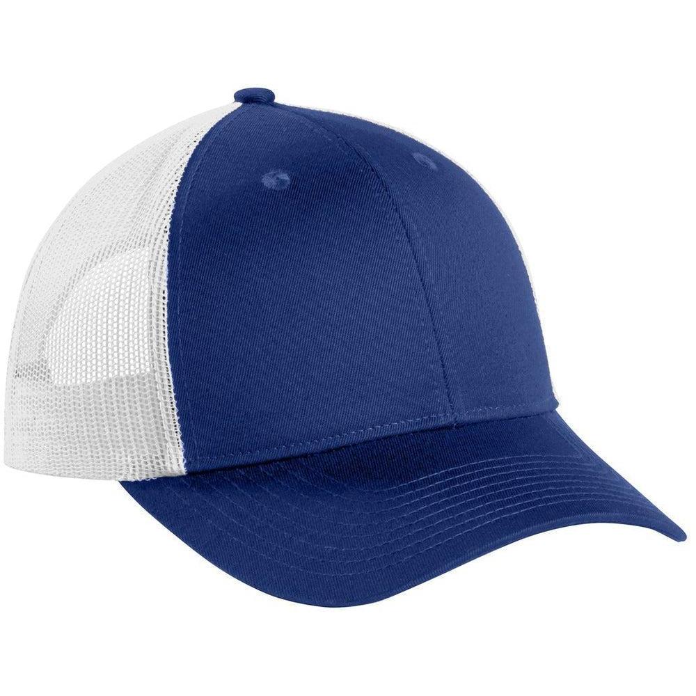 no-logo Port Authority Low-Profile Snapback Trucker Cap
