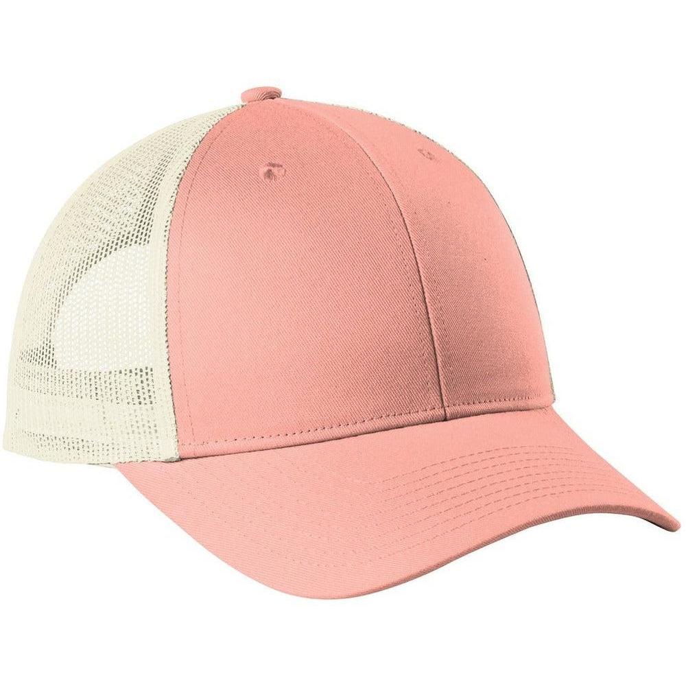 no-logo Port Authority Low-Profile Snapback Trucker Cap