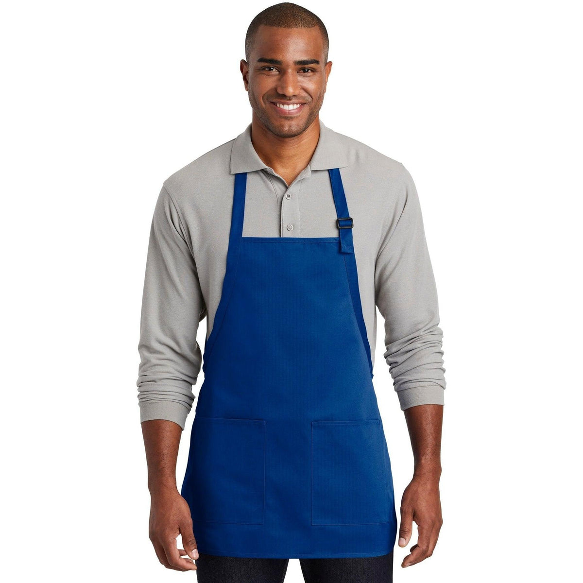 no-logo Port Authority Medium-Length Two-Pocket Bib Apron-Regular-Port Authority-Thread Logic