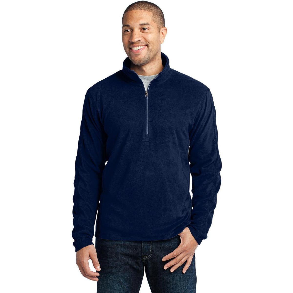 no-logo Port Authority Microfleece 1/2-Zip Pullover-Regular-Port Authority-Thread Logic