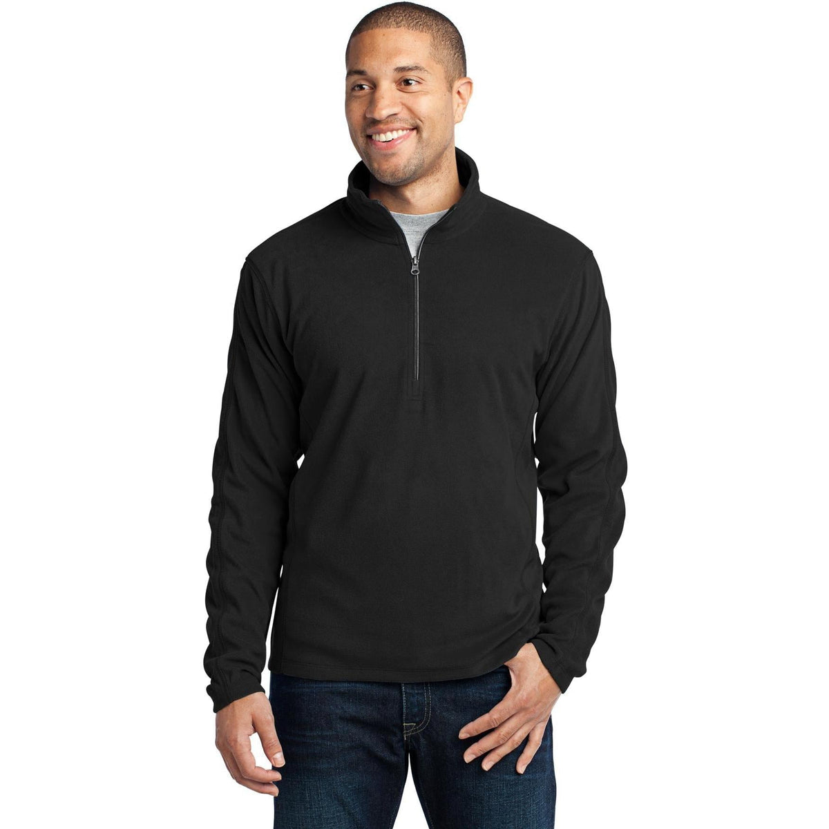 no-logo Port Authority Microfleece 1/2-Zip Pullover-Regular-Port Authority-Thread Logic