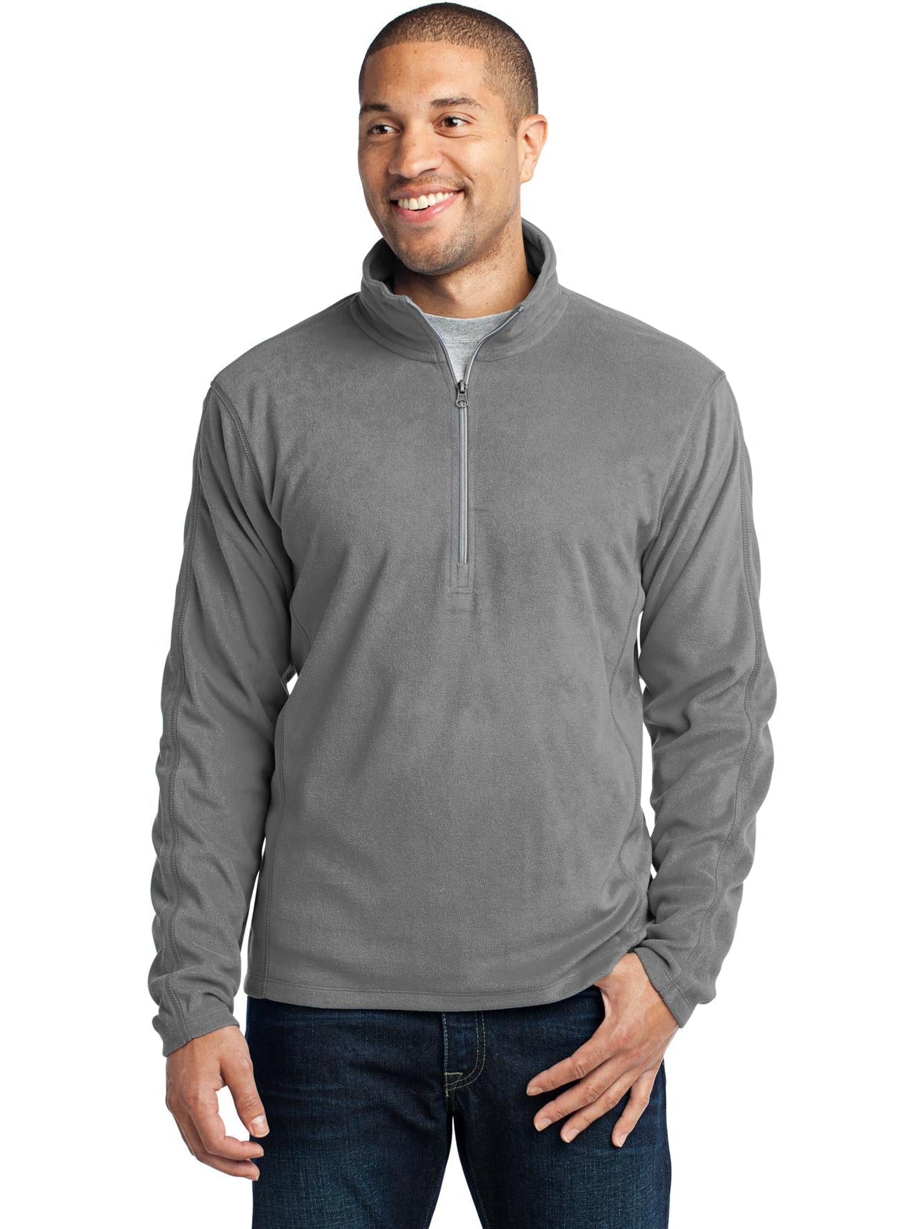 no-logo Port Authority Microfleece 1/2-Zip Pullover-Regular-Port Authority-Thread Logic