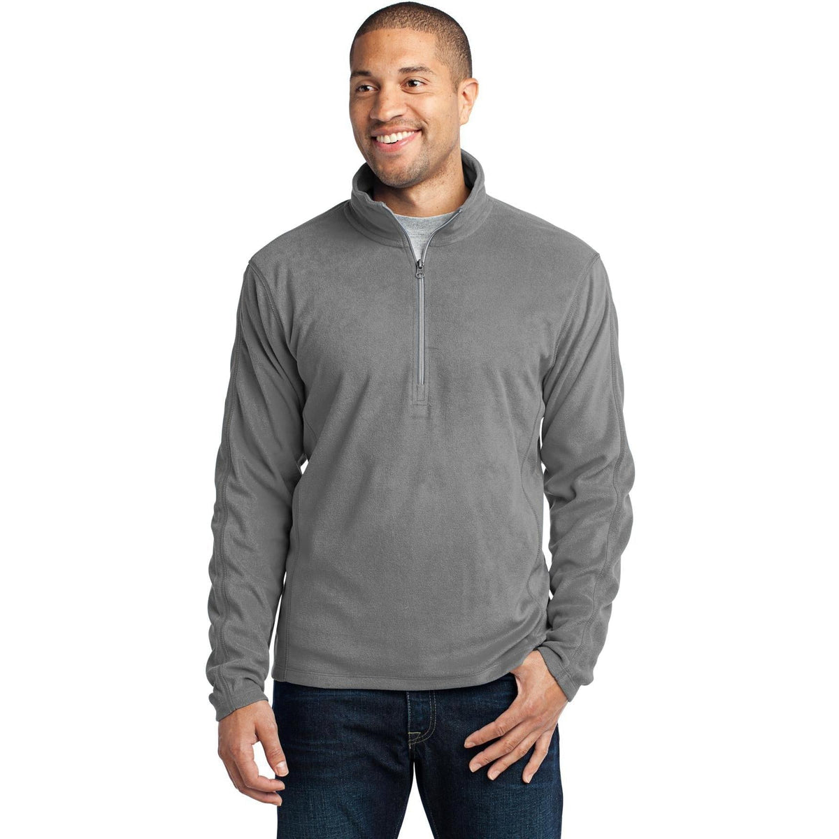 no-logo Port Authority Microfleece 1/2-Zip Pullover-Regular-Port Authority-Thread Logic