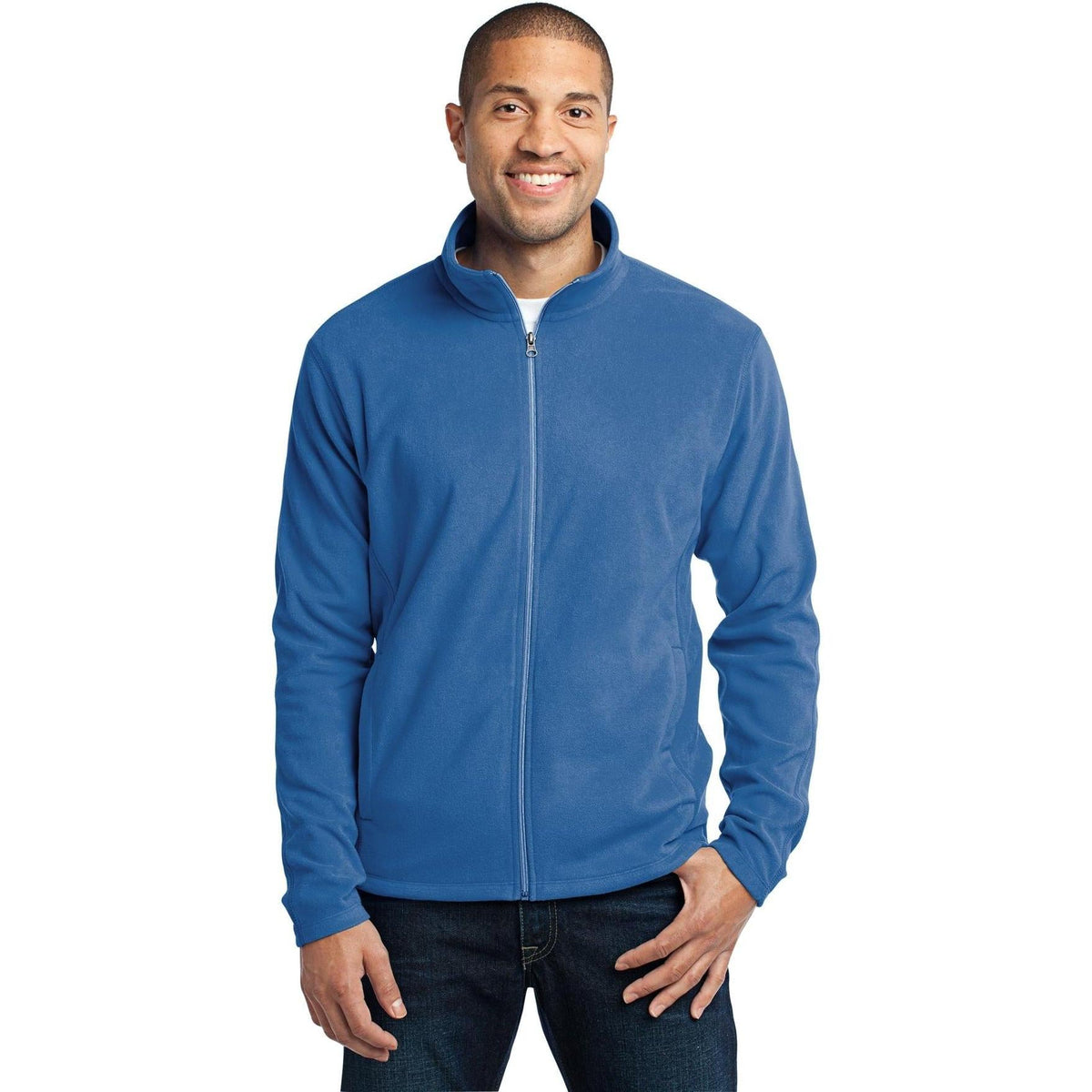 no-logo Port Authority Microfleece Jacket-Regular-Port Authority-Thread Logic