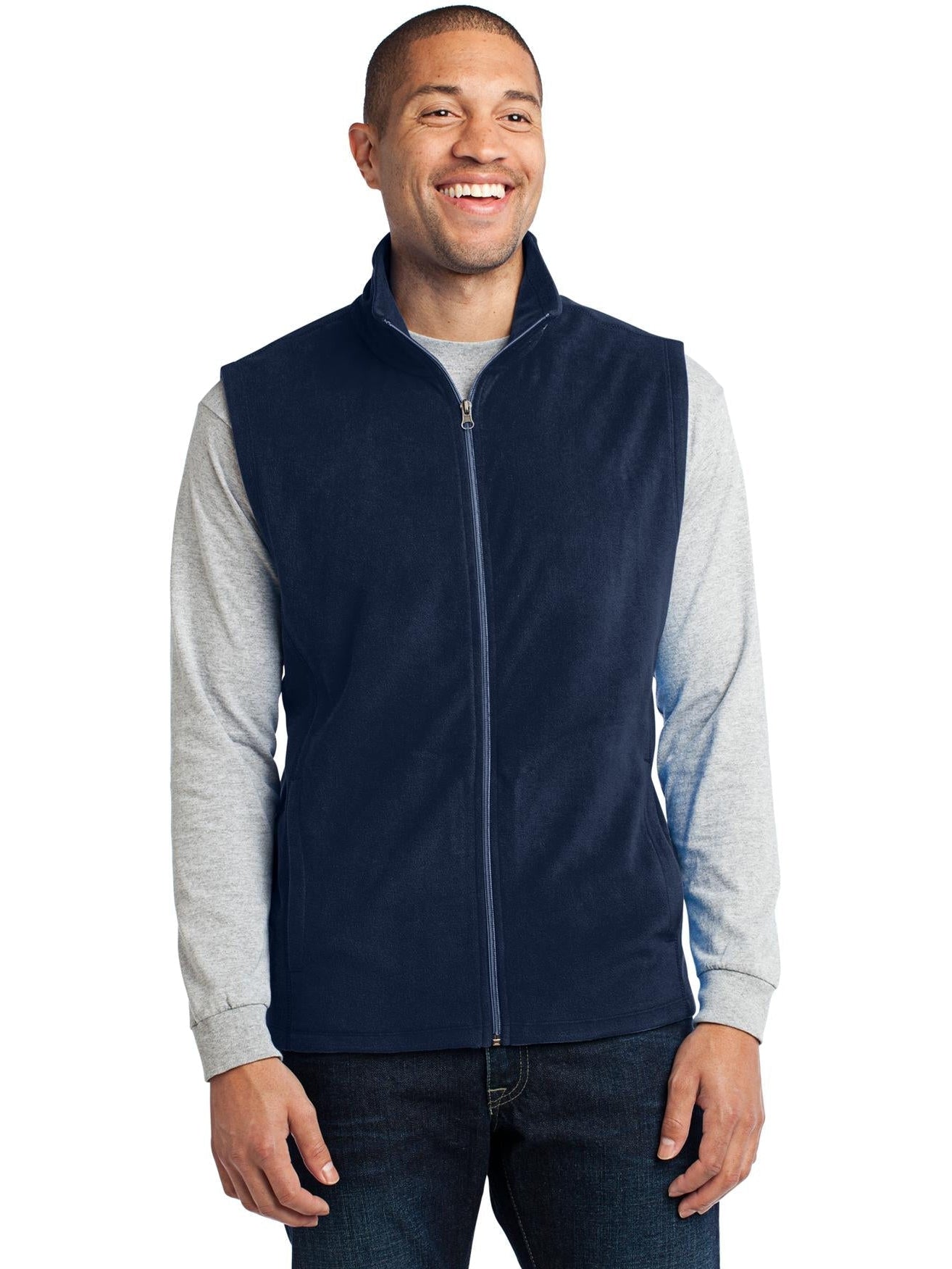 no-logo Port Authority Microfleece Vest-Regular-Port Authority-Thread Logic