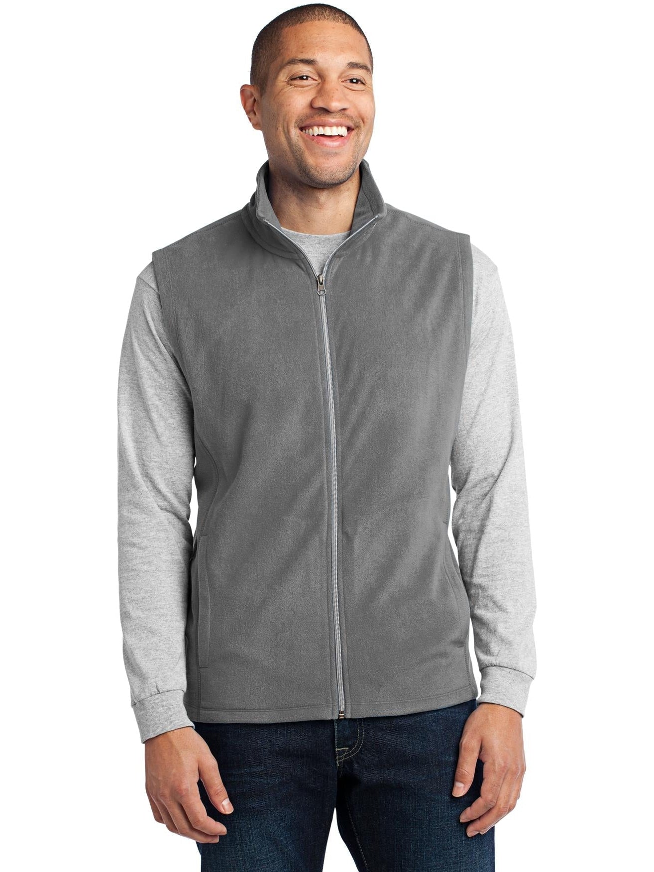 no-logo Port Authority Microfleece Vest-Regular-Port Authority-Thread Logic