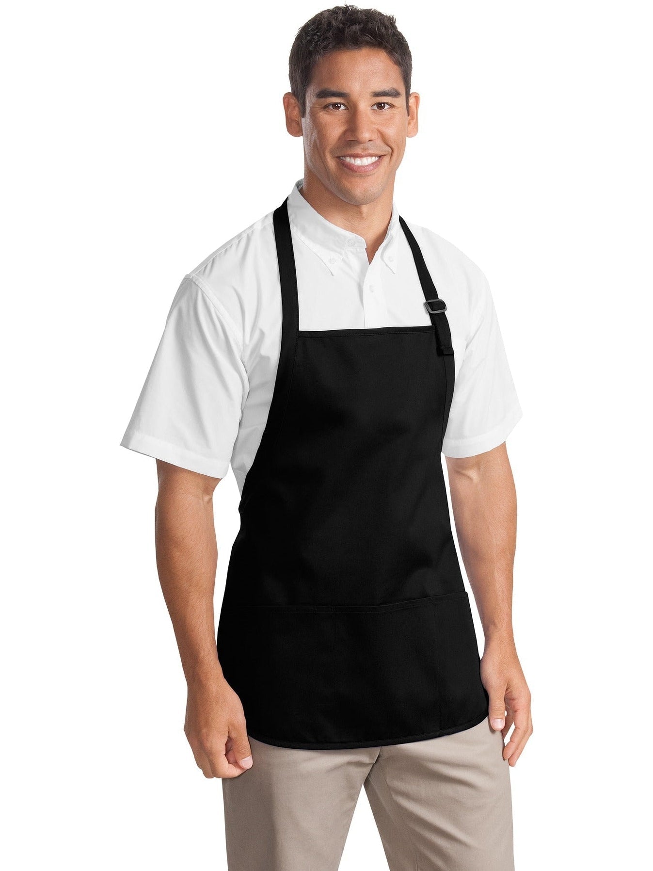 no-logo Port Authority Mid-Length Apron with Teflon Coating-Regular-Port Authority-Thread Logic