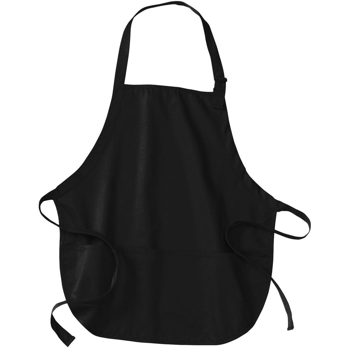 no-logo Port Authority Mid-Length Apron with Teflon Coating-Regular-Port Authority-Black-1 Size-Thread Logic