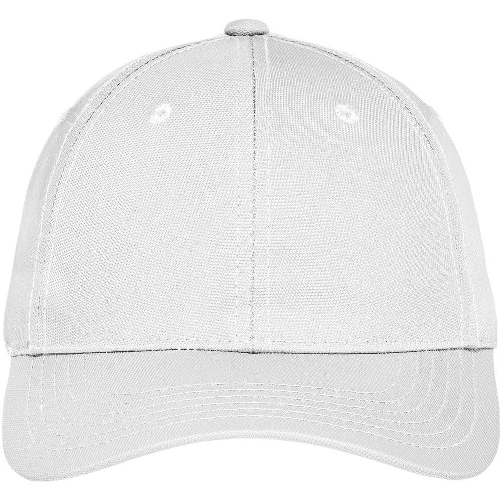 no-logo Port Authority Nylon Twill Performance Cap-Regular-Port Authority-White-OSFA-Thread Logic