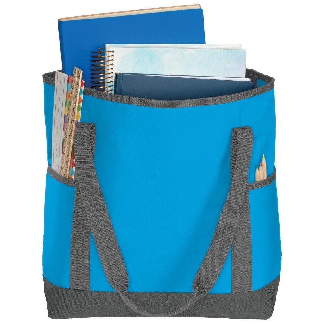 no-logo Port Authority On-The-Go Tote-Regular-Port Authority-Deep Aqua/Dark Charcoal-Thread Logic