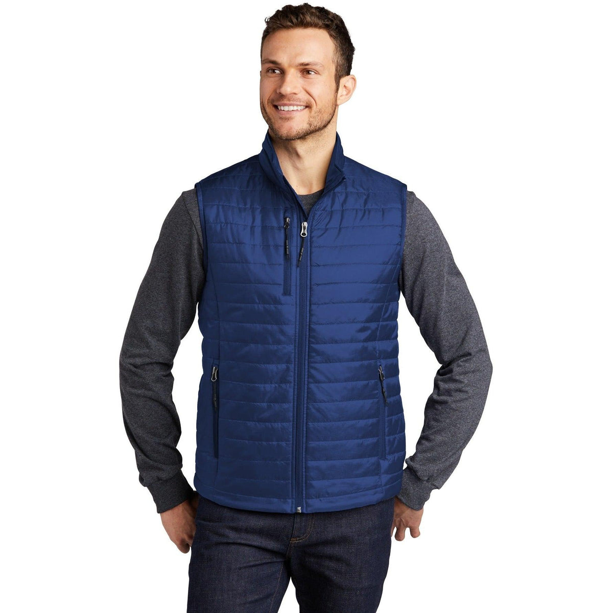 no-logo Port Authority Packable Puffy Vest-Regular-Port Authority-Thread Logic
