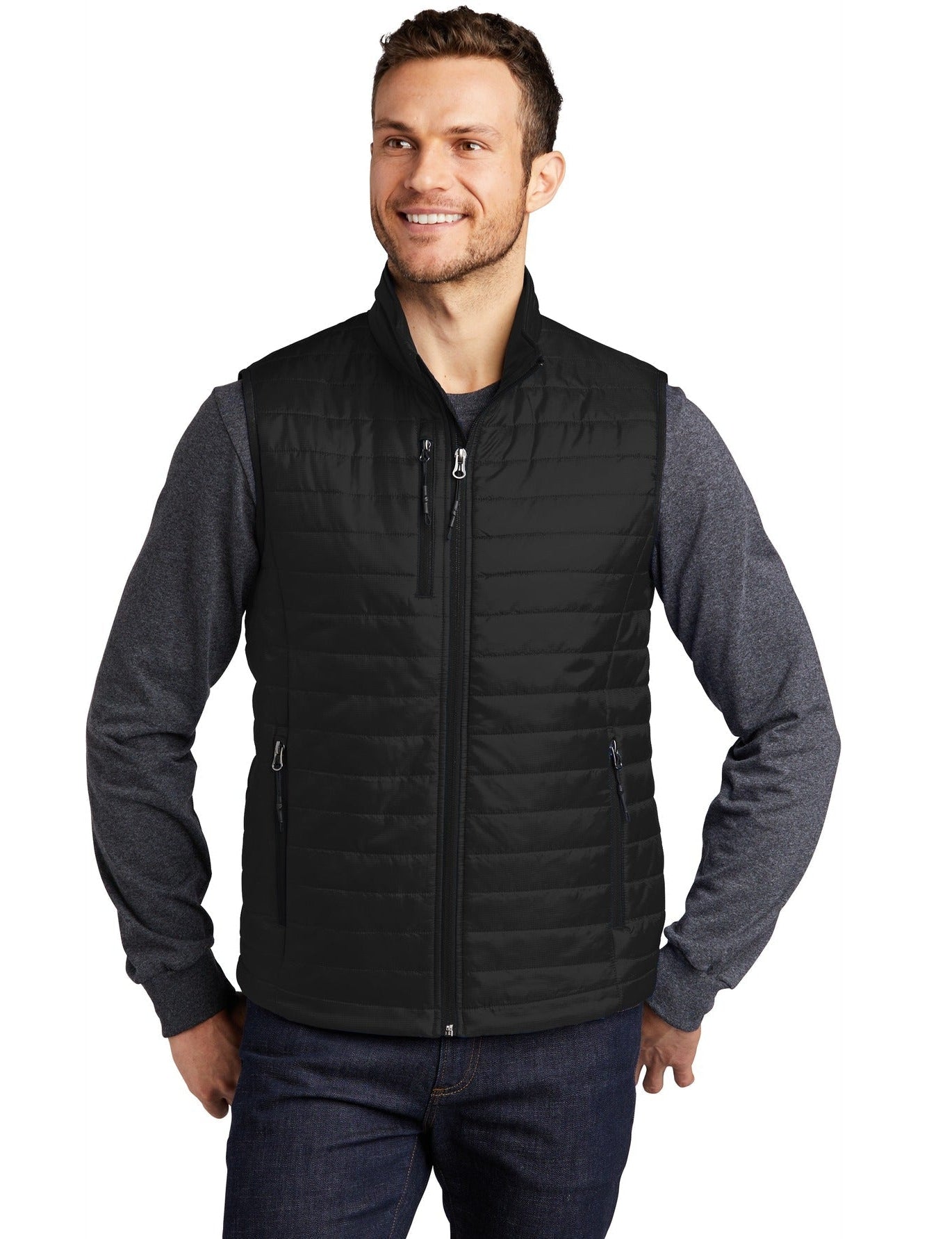 no-logo Port Authority Packable Puffy Vest-Regular-Port Authority-Thread Logic