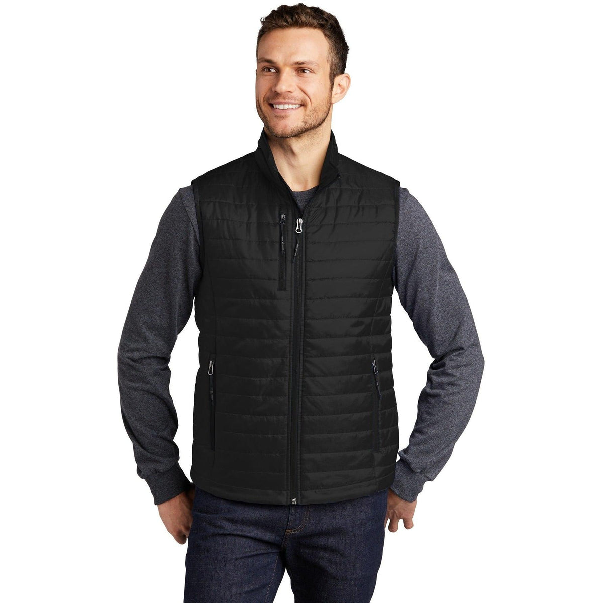 no-logo Port Authority Packable Puffy Vest-Regular-Port Authority-Thread Logic
