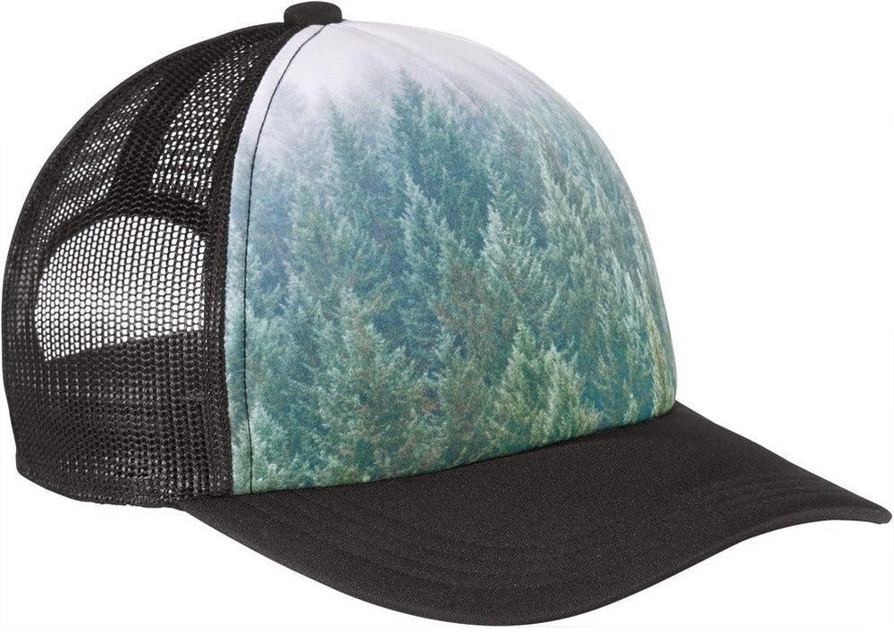 no-logo Port Authority Photo Real Snapback Trucker Cap-Active-Port Authority-Forest-OSFA-Thread Logic