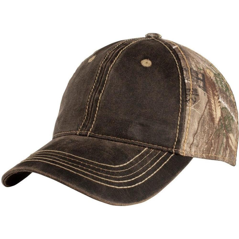 no-logo Port Authority Pigment-Dyed Camouflage Cap-Headwear-Port Authority-Realtree Edge-OSFA-Thread Logic