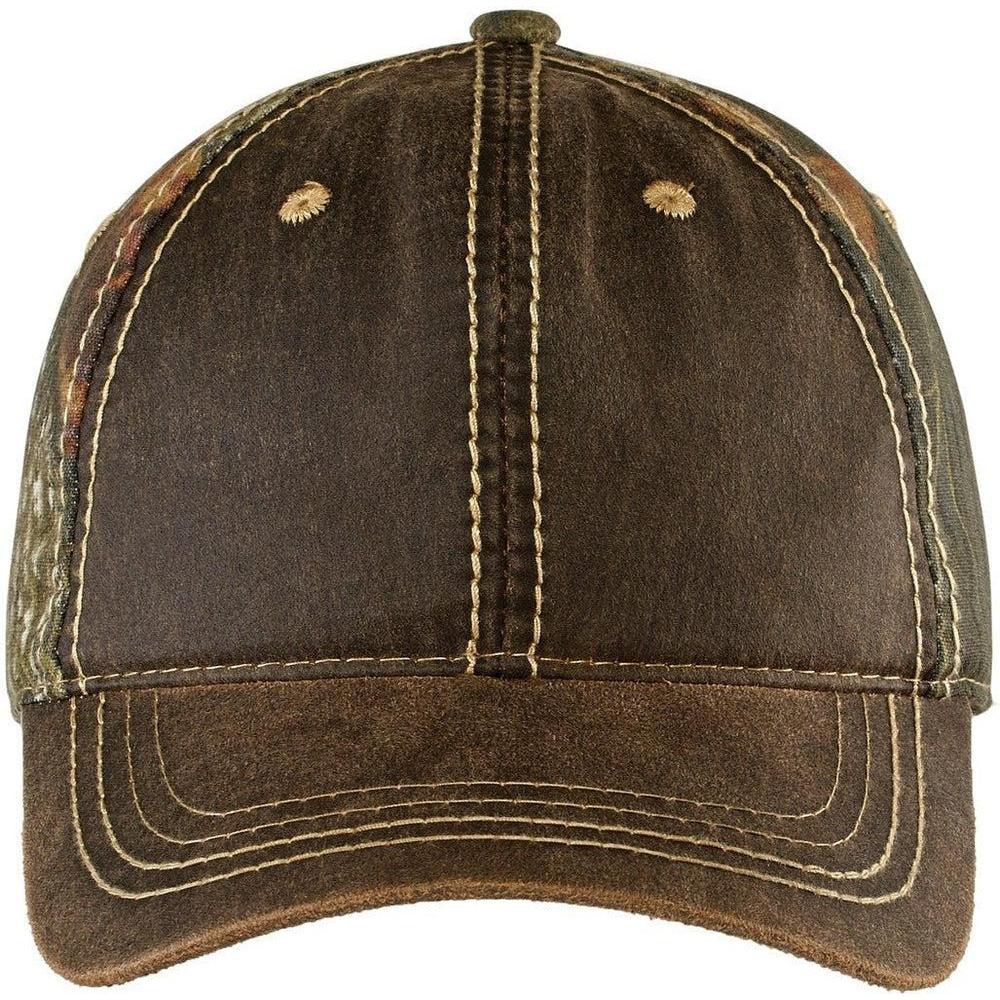 no-logo Port Authority Pigment-Dyed Camouflage Cap-Headwear-Port Authority-Mossy Oak Break-Up Country-OSFA-Thread Logic