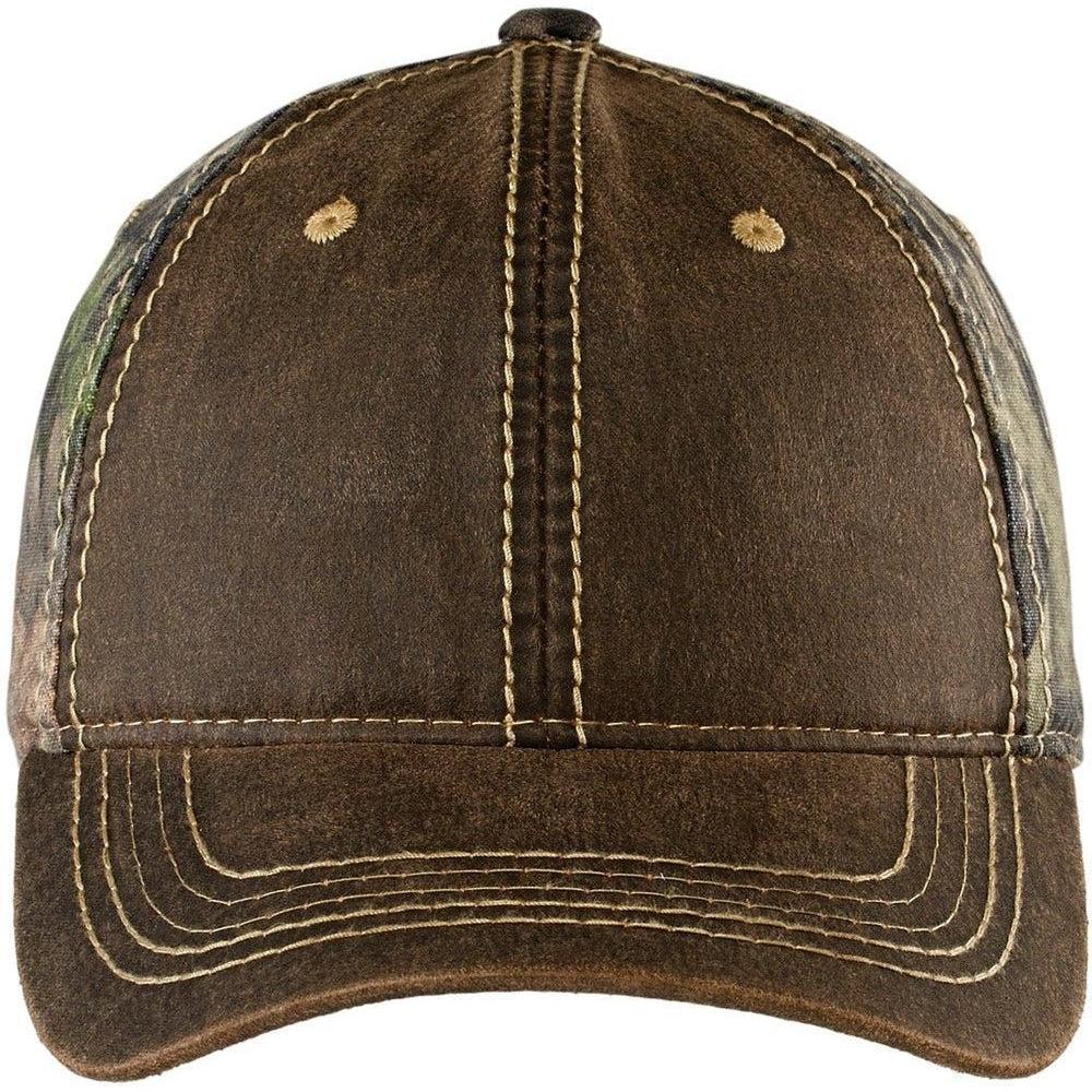 no-logo Port Authority Pigment-Dyed Camouflage Cap-Headwear-Port Authority-Mossy Oak New Break-Up-OSFA-Thread Logic