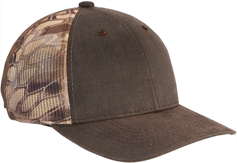 no-logo Port Authority Pigment Print Camouflage Mesh Back Cap-Regular-Port Authority-Kryptek Highlander/Brown-OSFA-Thread Logic
