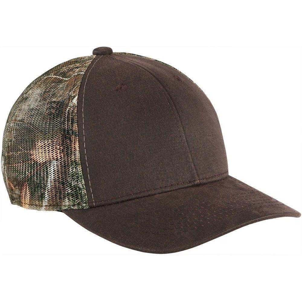no-logo Port Authority Pigment Print Camouflage Mesh Back Cap-Regular-Port Authority-Realtree Edge/Brown-OSFA-Thread Logic
