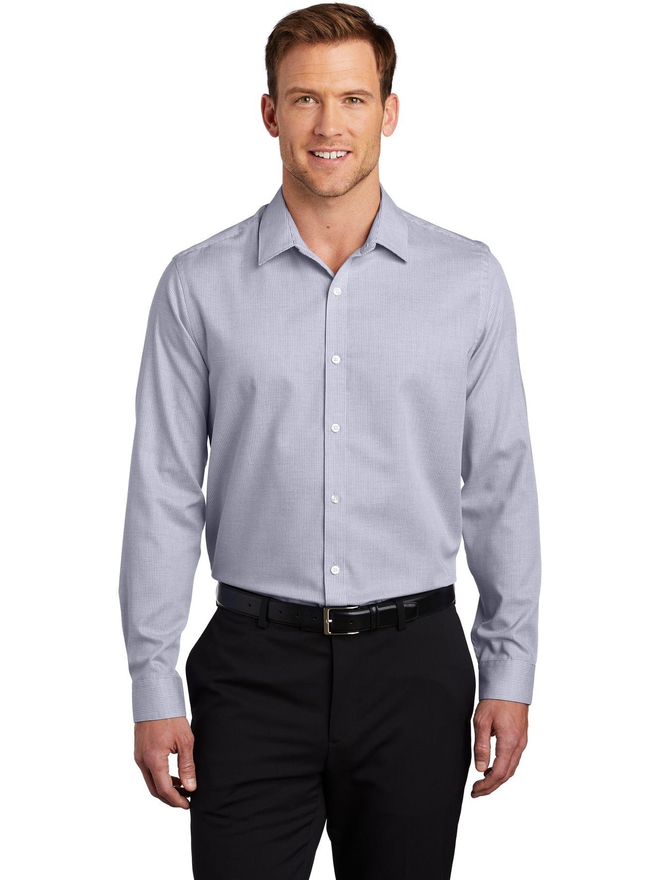 no-logo Port Authority Pincheck Easy Care Shirt-Active-Port Authority-Thread Logic