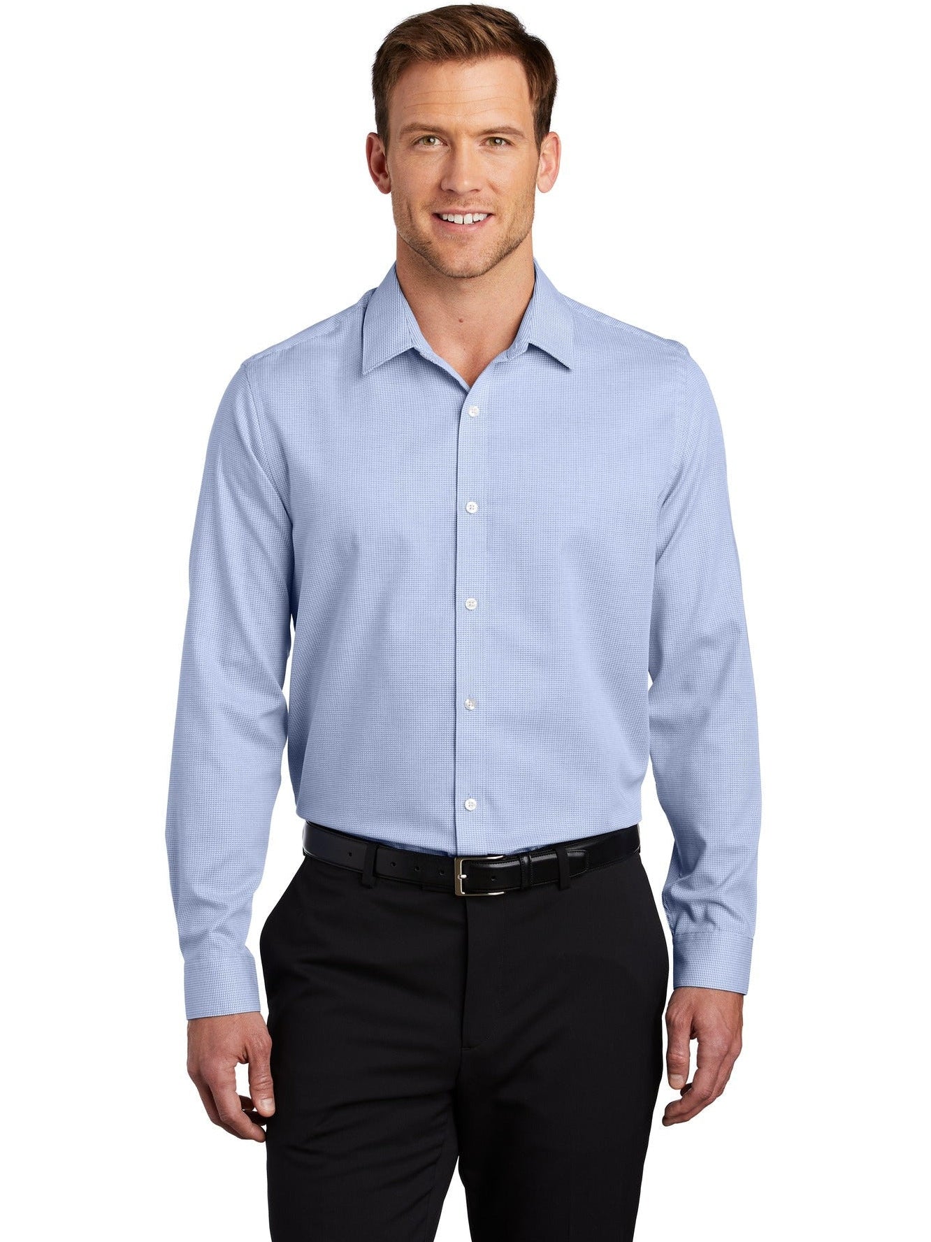 no-logo Port Authority Pincheck Easy Care Shirt-Active-Port Authority-Thread Logic